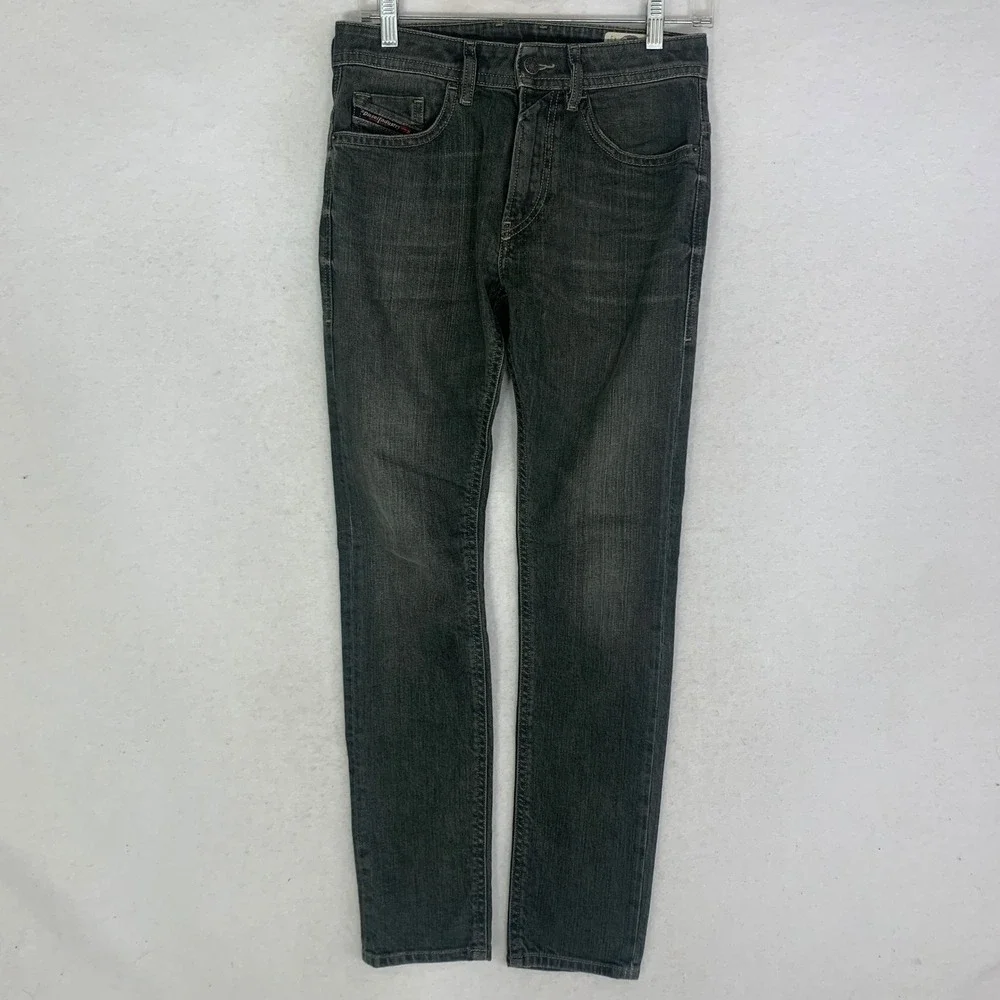 Diesel Thommer-SP Jeans Mens 27x30 Dark Gray Excellent Slim Skinny Stretch 0890E